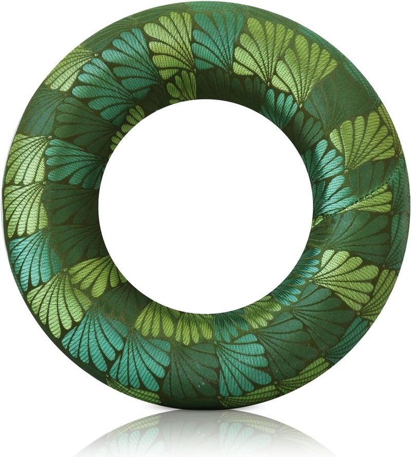 UPCEED Singing Bowl Cushion for Tibetan Singing Bowls, Handmade Silk Brocade Round Cushion Pillow for Sound Healing and Crystal Sound Bowls Accessories(ForestGreen,6.7 Inch) - Image 1